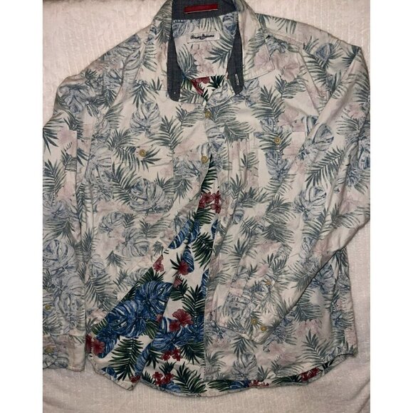 Tommy Bahama Men’s Long Sleeve Button Up Shirt Floral Cotton Size L - Picture 7 of 8